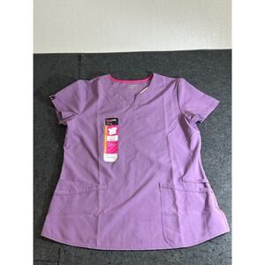 Scrubstar Woman's Solid Fashion Scrub Top Size Medium Purple Dusted Grape NEW